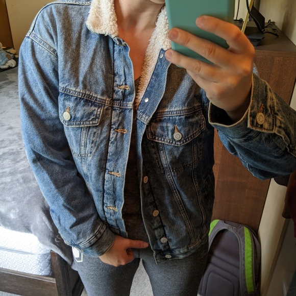 H&M &DENIM Over-Sized Lined Bomber - Picture 3 of 4